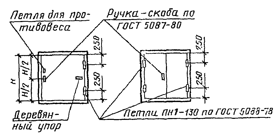 Шарнир дверной гост