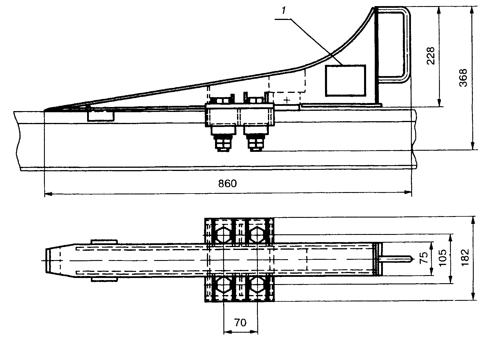 Железнодорожный башмак чертеж - 89 фото