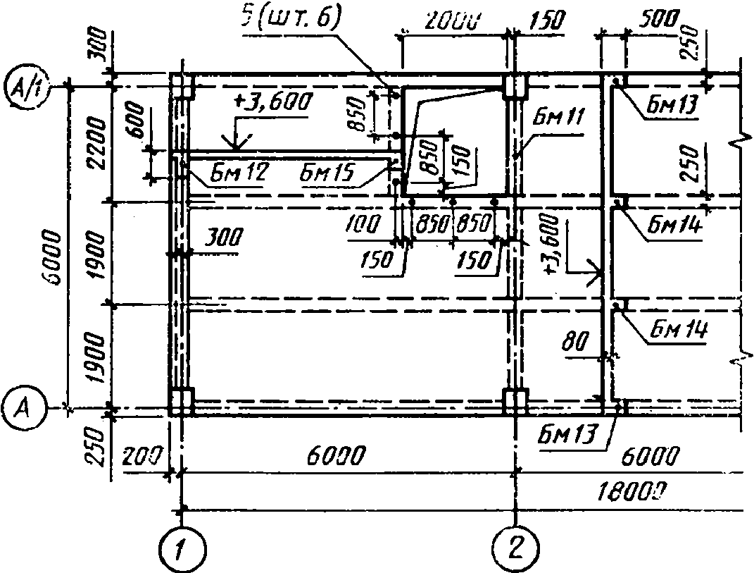 Схема расположения панелей стен и перегородок