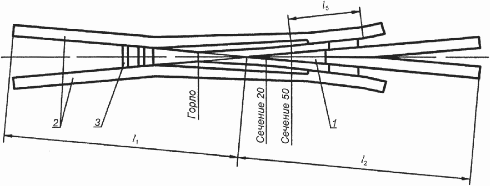 Крестовина железнодорожная чертеж