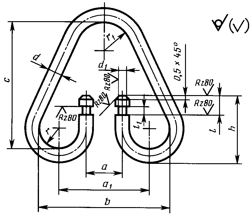 Конструкция a b c. Звено рт2 ГОСТ 25573-82. Скобы такелажные ГОСТ 25573-82. Чертеж рт3. Скоба такелажная СП-6.3 ГОСТ 25573-82.