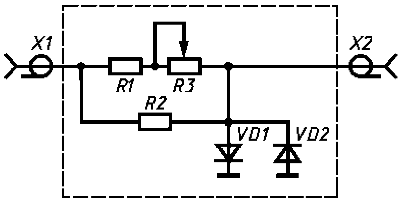 Двусторонний ограничитель схема