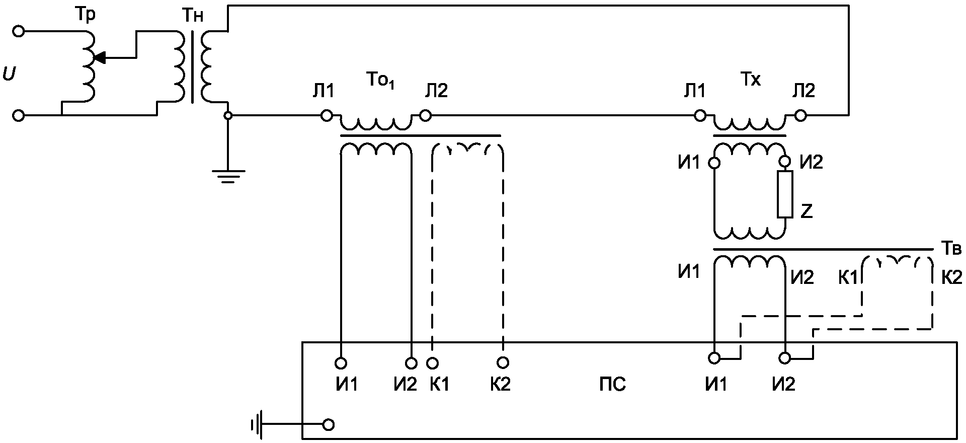 Схема поверки трансформатора тока