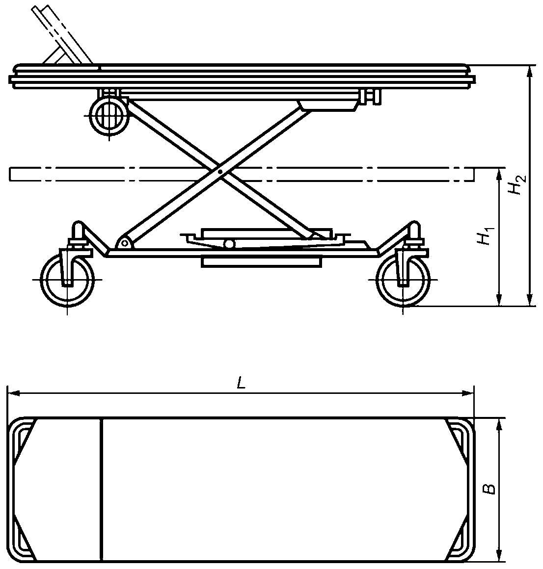 Чертеж тележки