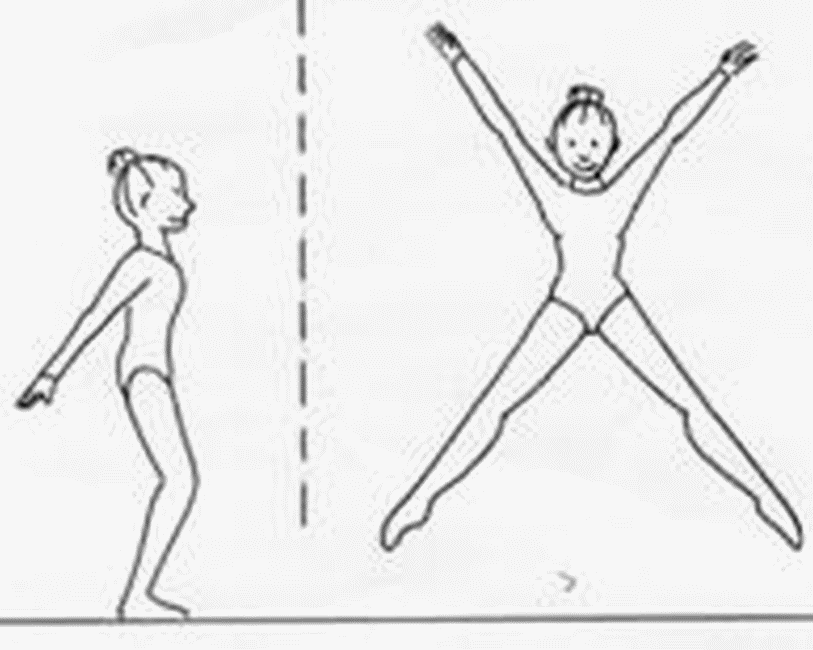 Ноги врозь пошире. Прыжок вверх прогнувшись ноги врозь. Прыжок вверх ноги врозь. Прыжок ноги врозь руки в стороны. Прыжки ноги врозь руки вверх.