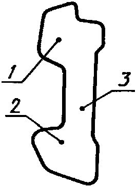 Верхний элемент. Элементы профили рельса. Элемент рельса, изображенного на рисунке под цифрой 1.